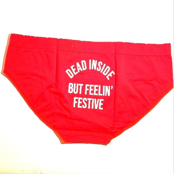 ❤️NWT VINTAGE TORRID PANTY - CANDY CANE SKULL SANTA CHRISTMAS HOLIDAY PLUS SIZE - Picture 3 of 11